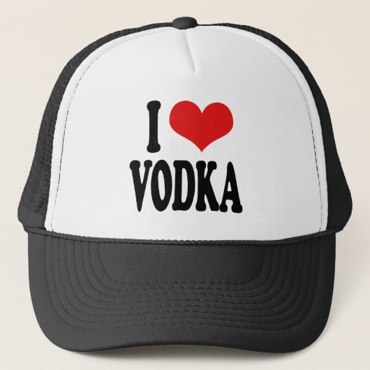 I Liebe-Wodka Truckerkappe (Vorderseite)