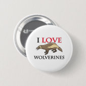 I Liebe Wolverines Button (Vorne & Hinten)