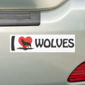 I Liebe Wolves Autoaufkleber (Auf Auto)