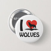 I Liebe Wolves Button (Vorne & Hinten)