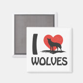 I Liebe Wolves Magnet (Vorderseite/Rückseite)