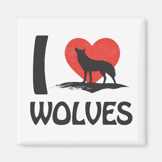 I Liebe Wolves Magnet (Vorne)