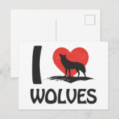 I Liebe Wolves Postkarte (Vorne/Hinten)