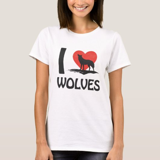 I Liebe Wolves T-Shirt (Vorderseite)