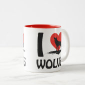 I Liebe Wolves Zweifarbige Tasse (VorderseiteRechts)