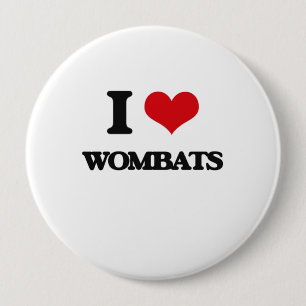 I Liebe Wombats Button
