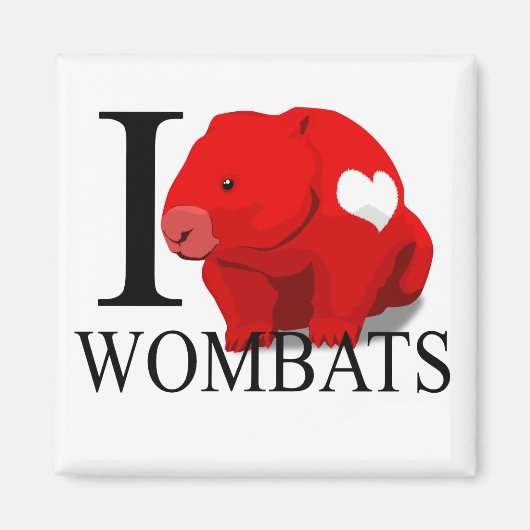 I Liebe Wombats-Magnete Magnet (Vorne)