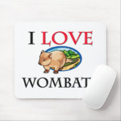 I Liebe Wombats Mousepad (Mit Mouse)