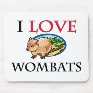 I Liebe Wombats Mousepad
