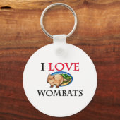 I Liebe Wombats Schlüsselanhänger (Vorderseite)