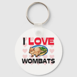 I Liebe Wombats Schlüsselanhänger