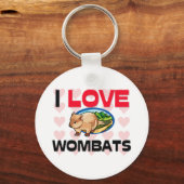 I Liebe Wombats Schlüsselanhänger (Vorderseite)