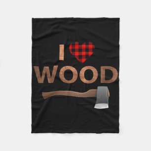 I Liebe Wood Lumberjack Heart Halloween-Party Gesc Fleecedecke