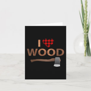 I Liebe Wood Lumberjack Heart Halloween-Party Gesc Karte