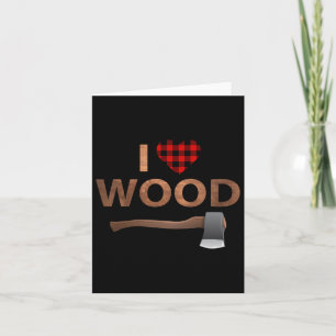 I Liebe Wood Lumberjack Heart Halloween-Party Gesc Karte
