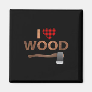 I Liebe Wood Lumberjack Heart Halloween-Party Gesc Magnet