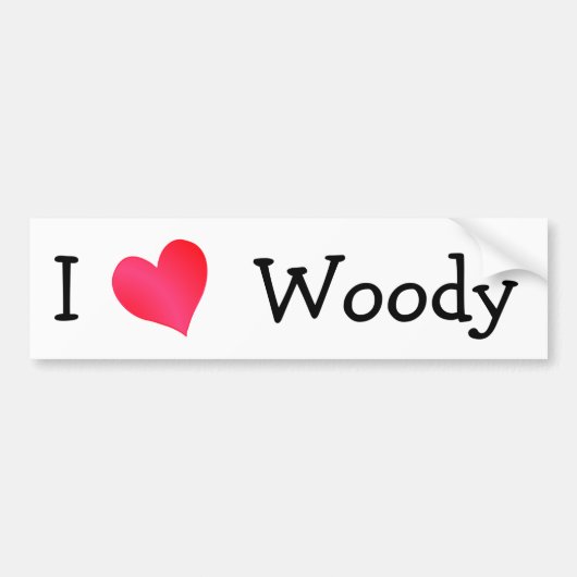 I Liebe Woody Autoaufkleber (Vorne)