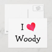 I Liebe Woody Postkarte (Vorne/Hinten)