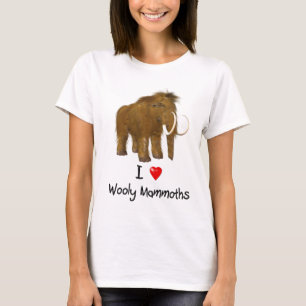 "I Liebe Wooly Mammoths" Wolle Mammoth T-Shirt