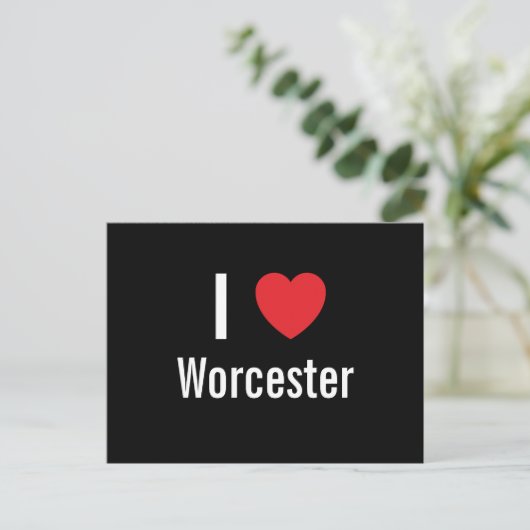 I Liebe Worcester Postkarte (Stehend Vorderseite)