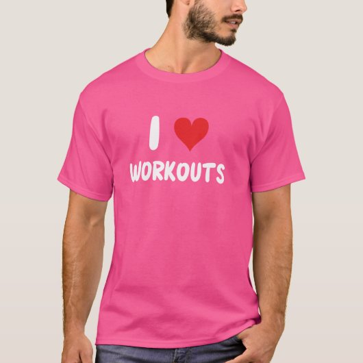 I Liebe Workouts - Fitnessstudio Fitness Gesundhei T-Shirt (Vorderseite)