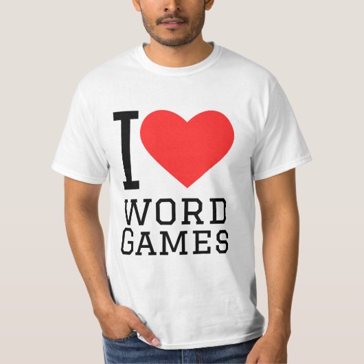 I Liebe Wortspiele T-Shirt (Vorderseite)