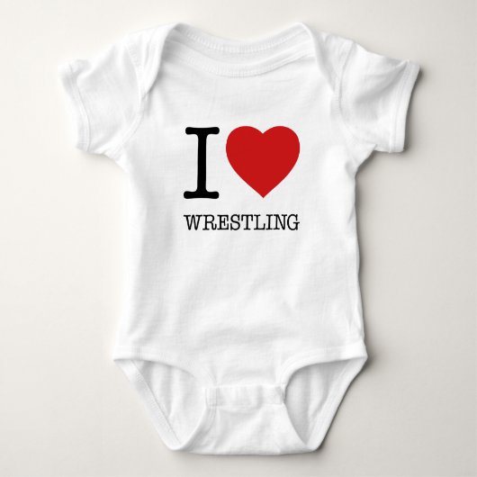 I LIEBE WRESTLING BABY STRAMPLER (Vorderseite)