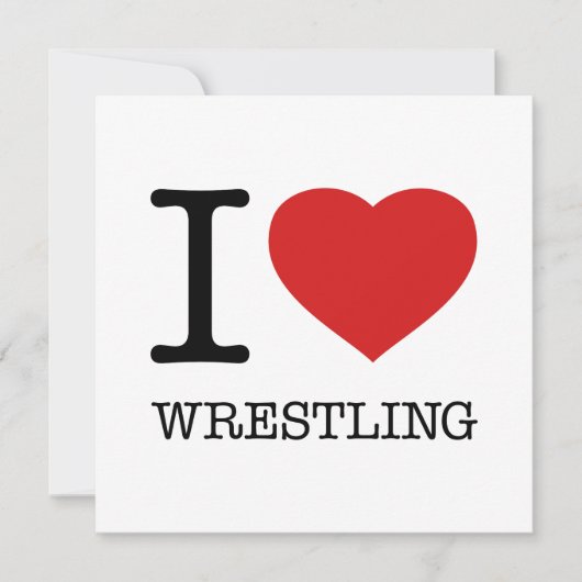 I LIEBE WRESTLING DANKESKARTE (Vorderseite)