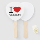 I LIEBE WRESTLING FÄCHER (Vorne und Hinten)