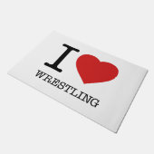 I LIEBE WRESTLING FUßMATTE (Schrägansicht)