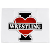 I Liebe-Wrestling Große Geschenktüte (Vorderseite)