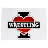 I Liebe-Wrestling Große Geschenktüte (Rückseite)