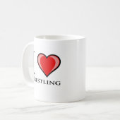I Liebe-Wrestling Kaffeetasse (Vorderseite Links)