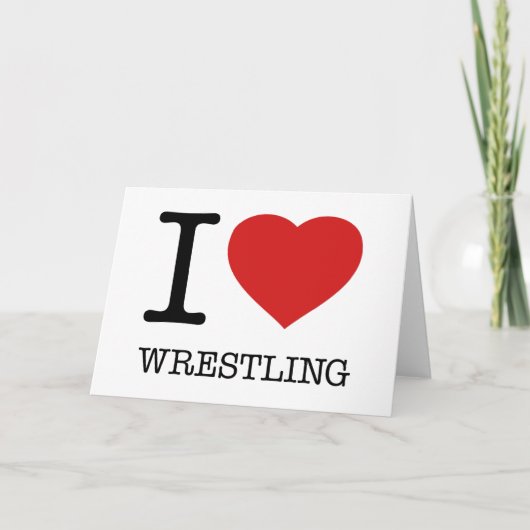 I LIEBE WRESTLING KARTE (Vorderseite)