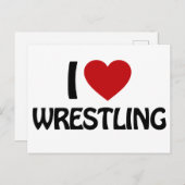 I LIEBE WRESTLING POSTKARTE (Vorne/Hinten)