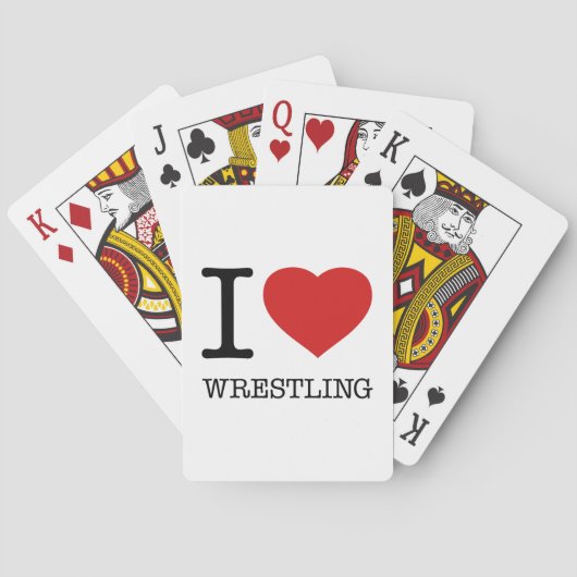 I LIEBE WRESTLING SPIELKARTEN (Rückseite)