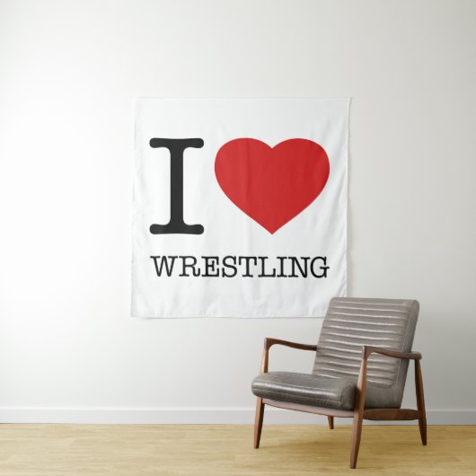 I LIEBE WRESTLING WANDTEPPICH (Beispiel)