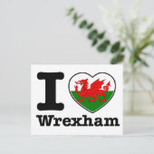 I Liebe Wrexham Postkarte (Stehend Vorderseite)