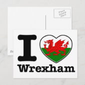 I Liebe Wrexham Postkarte (Vorne/Hinten)