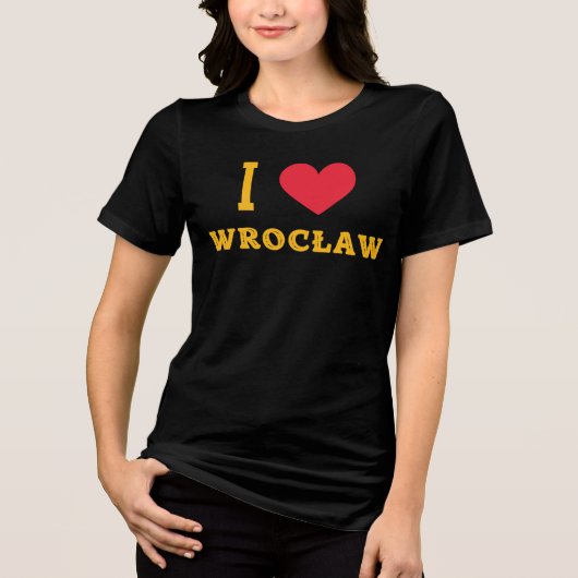 i Liebe Wrocław Tri-Blend Shirt (Vorderseite)