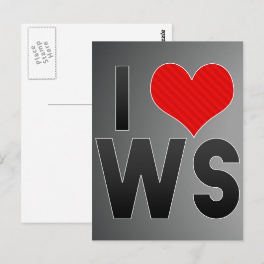 I Liebe WS Postkarte (Vorne/Hinten)