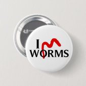 I Liebe-Würmer Button (Vorne & Hinten)