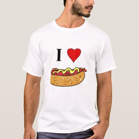 I Liebe-Würstchen T-Shirt (Vorderseite)