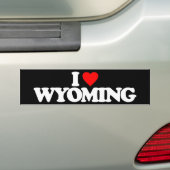 I LIEBE WYOMING AUTOAUFKLEBER (Auf Auto)