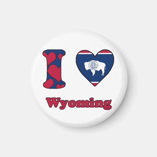 I Liebe Wyoming Magnet (Vorne)