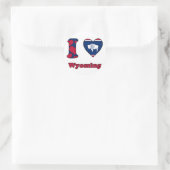 I Liebe Wyoming Runder Aufkleber (Tasche)