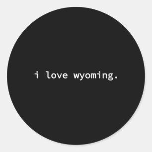 I Liebe Wyoming Runder Aufkleber