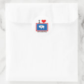 I Liebe Wyoming Runder Aufkleber (Tasche)