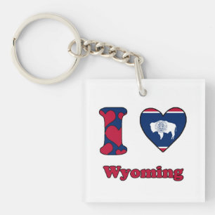 I Liebe Wyoming Schlüsselanhänger