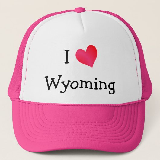 I Liebe Wyoming Truckerkappe (Vorderseite)